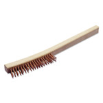 AbilityOne 7920002555135, SKILCRAFT Wire Brush, Copper Beryllium Alloy Bristles, 6" Brush, 13.5" Wood Handle