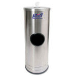 PURELL Dispenser Stand for Sanitizing Wipes, 1,500 Wipe Capacity, 10.25 x 10.25 x 14.5, Stainless Steel (GOJ9115DS1C) View Product Image