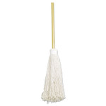 AbilityOne SKILCRAFT Deck Swab, 17" White Cotton Head, 60" Natural Wood Handle (NSN2248726) View Product Image