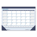 House of Doolittle Recycled Contempo Desk Pad Calendar, 22 x 17, White/Blue Sheets, Blue Binding, Blue Corners, 12-Month (Jan to Dec): 2024 View Product Image