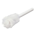 Carlisle Sparta Handle Bottle Brush, Pint, White Polyester Bristles, 4.5" Brush, 7.5" White Plastic Handle (CFS4046600) View Product Image