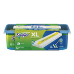 Swiffer Max/XL Wet Refill Cloths, 16.5 x 9, White, 12/Tub, 6 Tubs/Carton PGC74471
