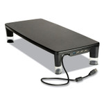 3M Monitor Stand MS100B, 21.6 x 9.4 x 2.7 to 3.9, Black/Clear, Supports 33 lb
