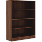 Lorell Bookcase, 4-Shelf, 3 Adj Shelves, 36"x12"x48", Walnut (LLR99786) Product Image 
