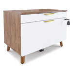 Union & Scale MidMod Lateral File Cabinet, 29.4 x 18.8 x 21.1, White/Espresso View Product Image