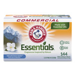 Arm & Hammer Essentials Dryer Sheets, Mountain Rain, 144 Sheets/Box (CDC3320000102BX) View Product Image