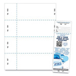 Blanks/USA Jumbo Micro-Perforated Event/Raffle Ticket, 90 lb Index Weight, 8.5 x 11, White, 4 Tickets/Sheet, 250 Sheets/Pack (BLA10X9WH) View Product Image