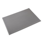 Crown Ribbed Anti-Fatigue Mat, Vinyl, 36 x 120, Gray