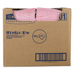 WypAll X70 Wipers, 1-Ply, 12.5 x 23.2, Red, 300/Carton