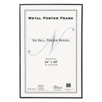 NuDell Metal Poster Frame, Plastic Face, 24 x 36, Black