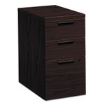 HON 10500 Series Mobile Pedestal File, Left or Right, 3-Drawers: Box/Box/File, Legal/Letter, Mahogany, 15.75" x 22.75" x 28"