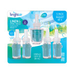 BRIGHT Air Electric Scented Oil Air Freshener Refill, Linen and Spring Breeze, 0.67 oz Bottle, 5/Pack
