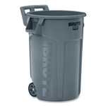 Rubbermaid Commercial Vented Wheeled BRUTE Container, 44 gal, Plastic, Gray
