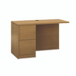 HON 10500 Series L Workstation Return, Full-Height Left Ped, 48w x 24d x 29.5h, Harvest