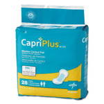Medline Capri Plus Bladder Control Pads, Extra Plus, 6.5" x 13.5", 28/Pack, 6/Carton (MIIBCPE02CT) View Product Image