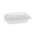 Pactiv Evergreen EarthChoice Vented Microwavable MFPP Hinged Lid Container, 9 x 6 x 2.75, White, Plastic, 170/Carton (PCTYCNW0207) View Product Image