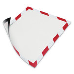 Durable DURAFRAME Security Magnetic Sign Holder, 8.5 x 11, Red/White Frame, 2/Pack