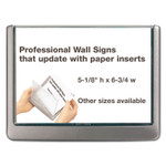 Durable Click Sign Holder For Interior Walls, 6.75 x 0.63 x 5.13, Gray