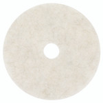 3M Ultra High-Speed Natural Blend Floor Burnishing Pads 3300, 27" Diameter, White, 5/Carton Product Image 