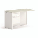 HON 38000 Series Return Pedestal, Box/File, 26.38w x 50.38d x 31.38h, Left, Silver/Light Gray