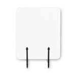 MasterVision Protector Series Frameless Glass Desktop Divider, 55.1 x 0.16 x 35.4, Clear/Aluminum
