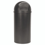Rubbermaid Commercial Marshal Classic Container, 15 gal, Plastic, Brown