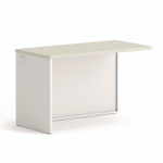 HON 38000 Series Return Shell, Left, 48w x 24d x 29.5h, Silver Mesh/Light Gray
