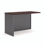 HON 38000 Series Return Shell, Left, 48w x 24d x 29.5h, Mahogany/Charcoal