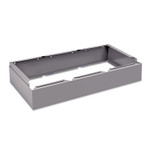 Tennsco Three Wide Closed Locker Base, 36w x 18d x 6h, Medium Gray (TNNCLB3618MG) Product Image 