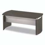 Safco Medina Series Laminate Curved Desk Top, 72" x 36", Gray Steel