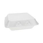 Pactiv Evergreen SmartLock Foam Hinged Lid Container, Small, 7.5 x 8 x 2.63, White, 150/Carton (PCTYHLW07010000) View Product Image