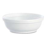 Dart Insulated Foam Bowls, 6 oz, White, 50/Pack, 20 Packs/Carton