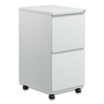 Alera File Pedestal with Full-Length Pull, Left or Right, 2 Legal/Letter-Size File Drawers, Light Gray, 14.96" x 19.29" x 27.75" View Product Image