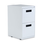 Alera File Pedestal, Left or Right, 2 Legal/Letter-Size File Drawers, Light Gray, 14.96" x 19.29" x 27.75" Product Image 