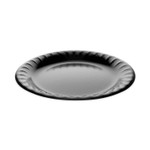 Pactiv Evergreen Placesetter Deluxe Laminated Foam Dinnerware, Plate, 9" dia, Black, 500/Carton