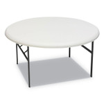 Iceberg IndestrucTable Classic Folding Table, Round, 60" x 29", Platinum