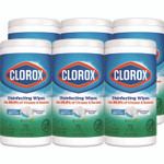 Clorox Disinfecting Wipes, Bleach Free Cleaning Wipes, 1-Ply, 7 x 8, Fresh Scent, White, 75/Canister, 6 Canisters/Carton