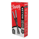 Sharpie Roller Professional Design Roller Ball Pen, Stick, Fine 0.5 mm, Black Ink, Black Barrel, Dozen View Product Image