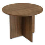 Alera Valencia Round Conference Table with Legs, 42" Diameter x 29.5h, Modern Walnut (ALEVA7142WA) View Product Image