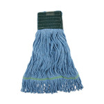 Boardwalk Mop Head, Premium Standard Head, Cotton/Rayon Fiber, Medium, Blue, 12/Carton Product Image 