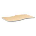 HON Build Ribbon Shape Table Top, 54w x 30d, Natural Maple