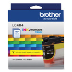 Brother LC404YS INKvestment Ink, 750 Page-Yield, Yellow