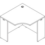 Lorell Essentials Series Mahogany Corner Desk (LLR69872) View Product Image