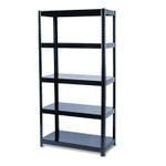 Safco Boltless Steel Shelving, Five-Shelf, 36w x 18d x 72h, Black (SAF5245BL) View Product Image