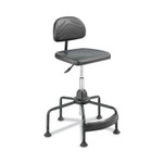 Safco Task Master Economy Industrial Chair, Supports Up to 250 lb, 17" to 35" Seat Height, Black