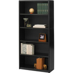 Value Mate Series Metal Bookcase, Five-Shelf, 31.75w x 13.5d x 67h, Black (SAF7173BL)