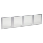 Alera Glass Door Set With Silver Frame For 72" Wide Hutch, 17w x 16h, Clear, 4 Doors/Set (ALEVA301730) Product Image 