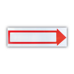 COSCO Stake Sign, 6 x 17, Blank White with Printed Red Arrow