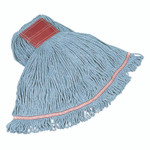 Rubbermaid Commercial Swinger Loop Wet Mop Heads, Cotton/Synthetic, Blue, Large