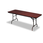 Officeworks Commercial Wood-Laminate Folding Table, Rectangular Top, 60 X 30 X 29, Mahogany (ICE55214) View Product Image